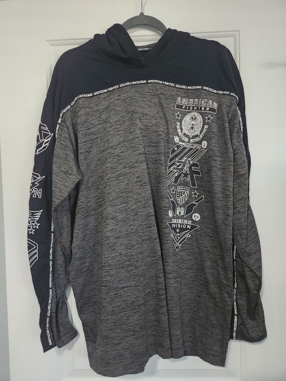 American Fighter Grey Black Graphic Tee - 3XL